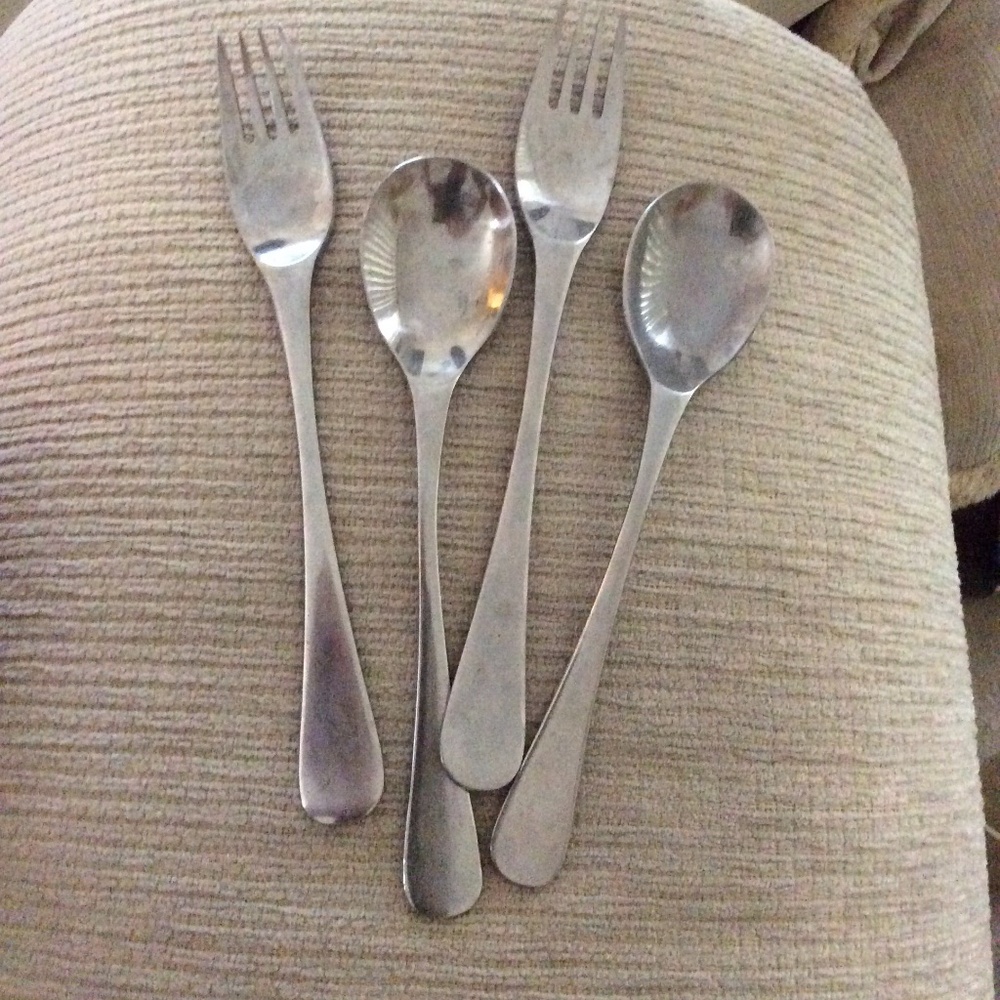 Two Forks and Two Spoons Oxford Hall Stainless Korea